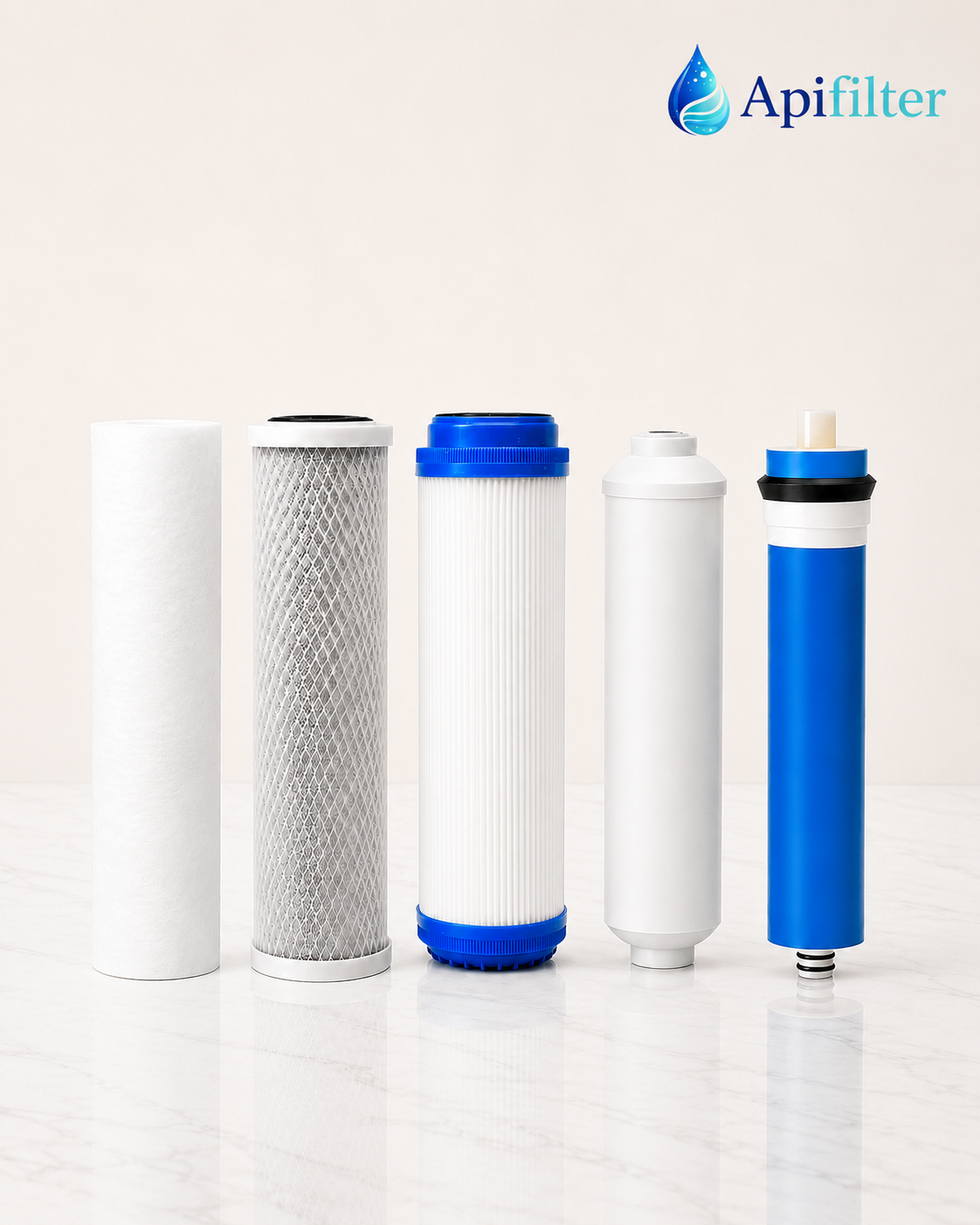 Pack 5 Etapas Filtros Osmosis Inversa Pp Gac Cto T33
